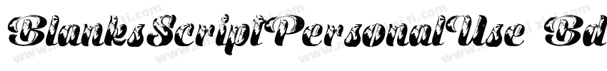 BlanksScriptPersonalUse BdIt字体转换